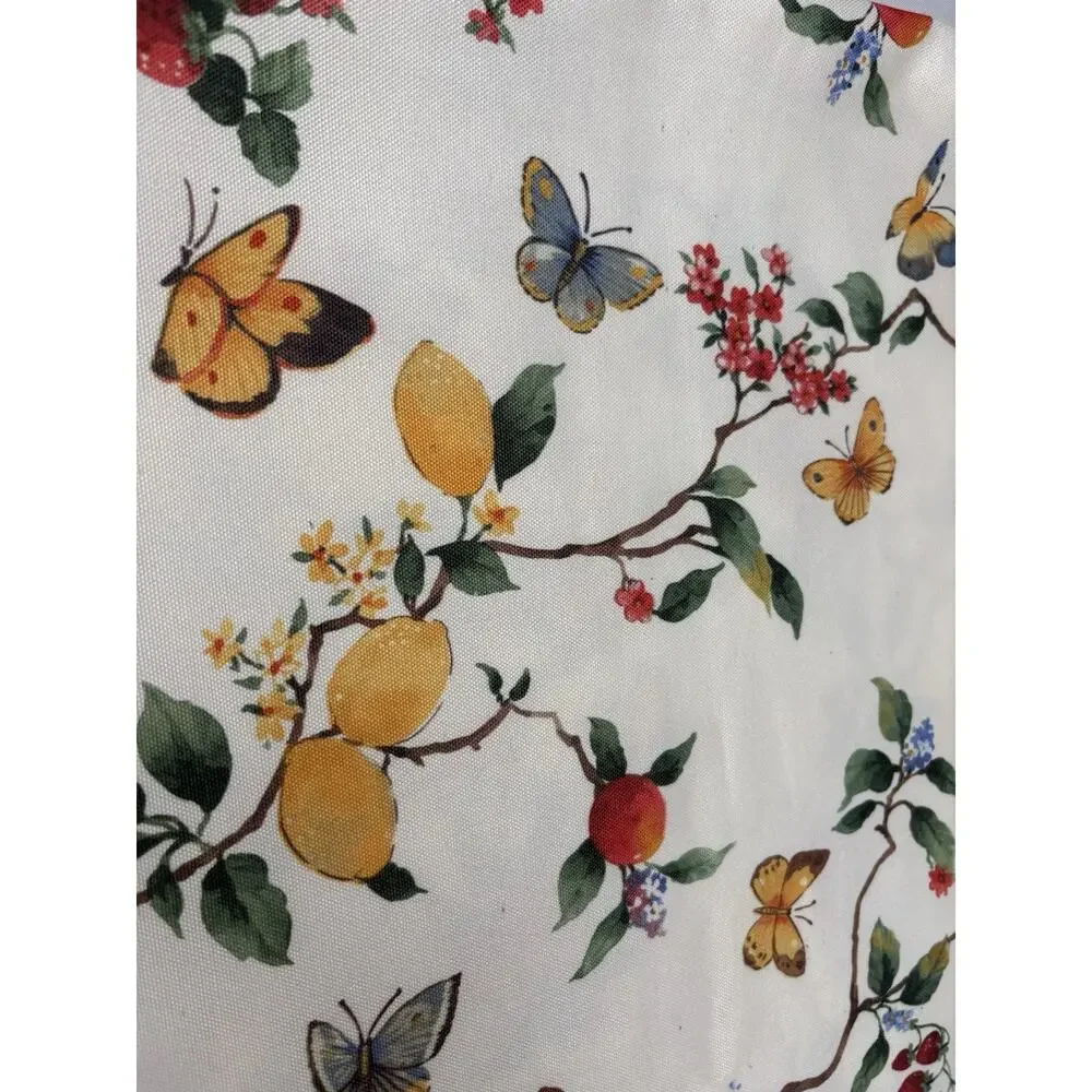 Fabric Polyester Tablecloth 60X100” Floral Garden Fruit